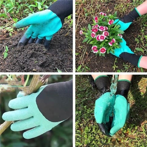 GUANTES CON GARRAS PARA JARDIN